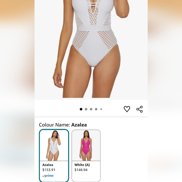 Becca Castaway Plunge One Piece Swimsuit In White - Picture 15 of 16